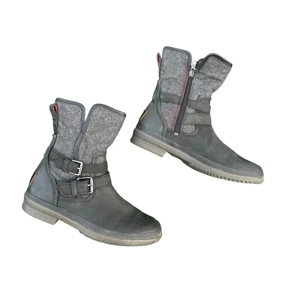 UGG Simmens Waterproof Leather‎ Boots Women's Size 6 Black